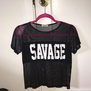 Black see through Savage shirt